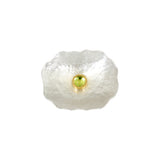Anemone Flower Brooch with Peridot in 22k Gold and Silver