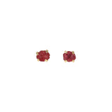 Rough Ruby Earrings in 18k Yellow Gold