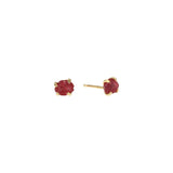 Rough Ruby Earrings in 18k Yellow Gold