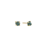 Rough Montana Sapphire Earrings in 18k Yellow Gold