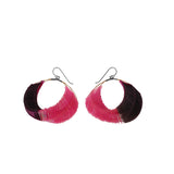 Magenta Crush Woven Hoop Earrings