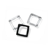 Organic Square Clear Glass Ring