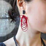 Poppy Tangle Earrings in Oxidized Silver