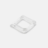 Organic Square Clear Glass Ring