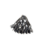 Banksia Root Ring in Oxidized Silver