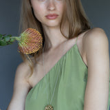 Coração Necklace in Yellow Bronze
