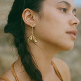 Dyad Earrings in Yellow Bronze