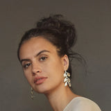 Three-Tiered Dyad Earrings in Silver