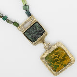 Brutalist Garden Necklace in Bronze
