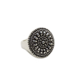 Mandala Signet Ring in Silver
