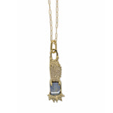 Deep Ocean Pendant with Opal in Yellow Bronze