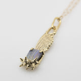 Deep Ocean Pendant with Opal in Yellow Bronze