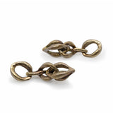 Rain Chain Earrings in Oxidized Yellow Bronze