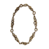 Rain Chain Necklace in Oxidized Yellow Bronze