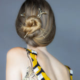 Slide Hair Stick in Yellow Bronze