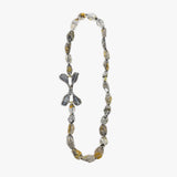 Tourmalinated Quartz Necklace with Dyad Clasp in Oxidized Silver