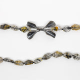 Tourmalinated Quartz Necklace with Dyad Clasp in Oxidized Silver