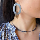 Horse Hair Necklace with Silver Tube Beads