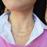 Lantern Necklace with Graduated Diamonds in 18k Gold