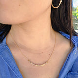 Diamond Abacus Necklace in 18k Yellow Gold