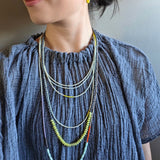 Mint Loop Necklace in Oxidized Silver