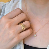 Multi Diamond Barnacle Ring in 18k Gold