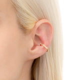 Small Octagon Diamond Ear Cuff in 10k Yellow Gold