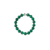 Modern Matriarch Malachite Bracelet in Silver
