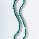 Modern Matriarch Malachite Necklace in Silver