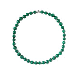 Modern Matriarch Malachite Necklace in Silver