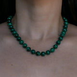 Modern Matriarch Malachite Necklace in Silver