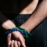 Modern Matriarch Malachite Bracelet in Silver