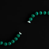 Modern Matriarch Malachite Necklace in Silver