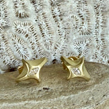 18k North Star Post Earrings - Single