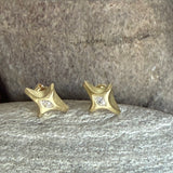 18k North Star Post Earrings - Single