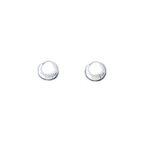 Small Egg Hoops in Silver
