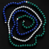 Modern Matriarch Malachite Necklace in Silver
