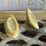 18k Ovum Post Earrings