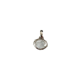 Diamond Slice Pendant in 18k Palladium Gold