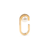 BELUGA Pearl Diamond Ear Cuff in 10k Yellow Gold
