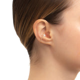 BELUGA Pearl Diamond Ear Cuff in 10k Yellow Gold