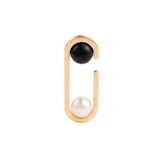 BELUGA Onyx Pearl Ear Cuff in 10k Yellow Gold
