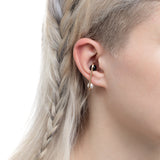 BELUGA Onyx Pearl Ear Cuff in 10k Yellow Gold