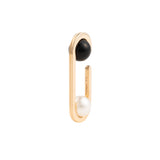 BELUGA Onyx Pearl Ear Cuff in 10k Yellow Gold