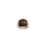 EQUINOX Pyramid Tiger's Eye Ring in Silver - Medium