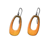 Paloma Earrings with Orange Enamel