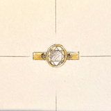 Custom 18K Yellow Engagement Ring with Diamonds