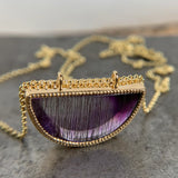 Phantom Amethyst Necklace in 18k Yellow Gold
