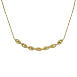 Lovers Eye Bar Necklace in 18k Yellow Gold