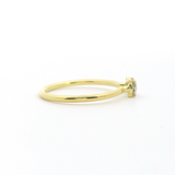 Grey Cushion Cut Diamond Solitaire Ring in 18k Gold